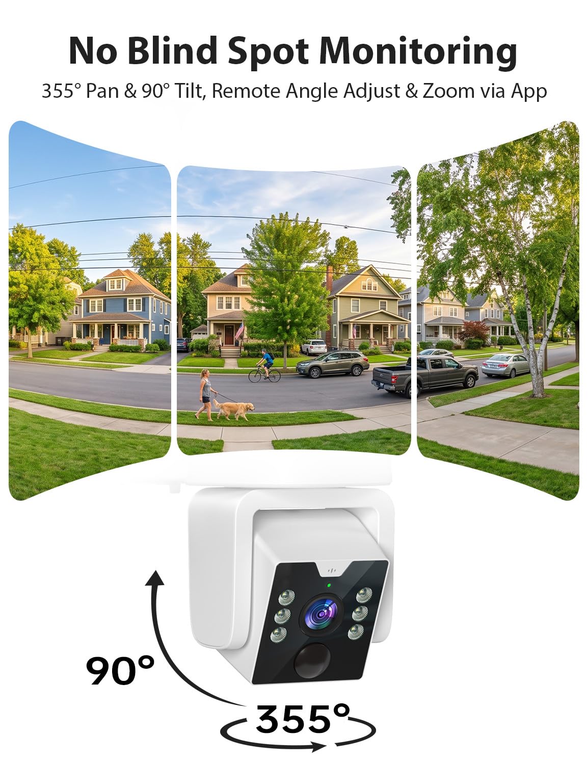 Wireless Outdoor Security Camera System, 4MP, 4 Cam-Kit, Color Night Vision F786486