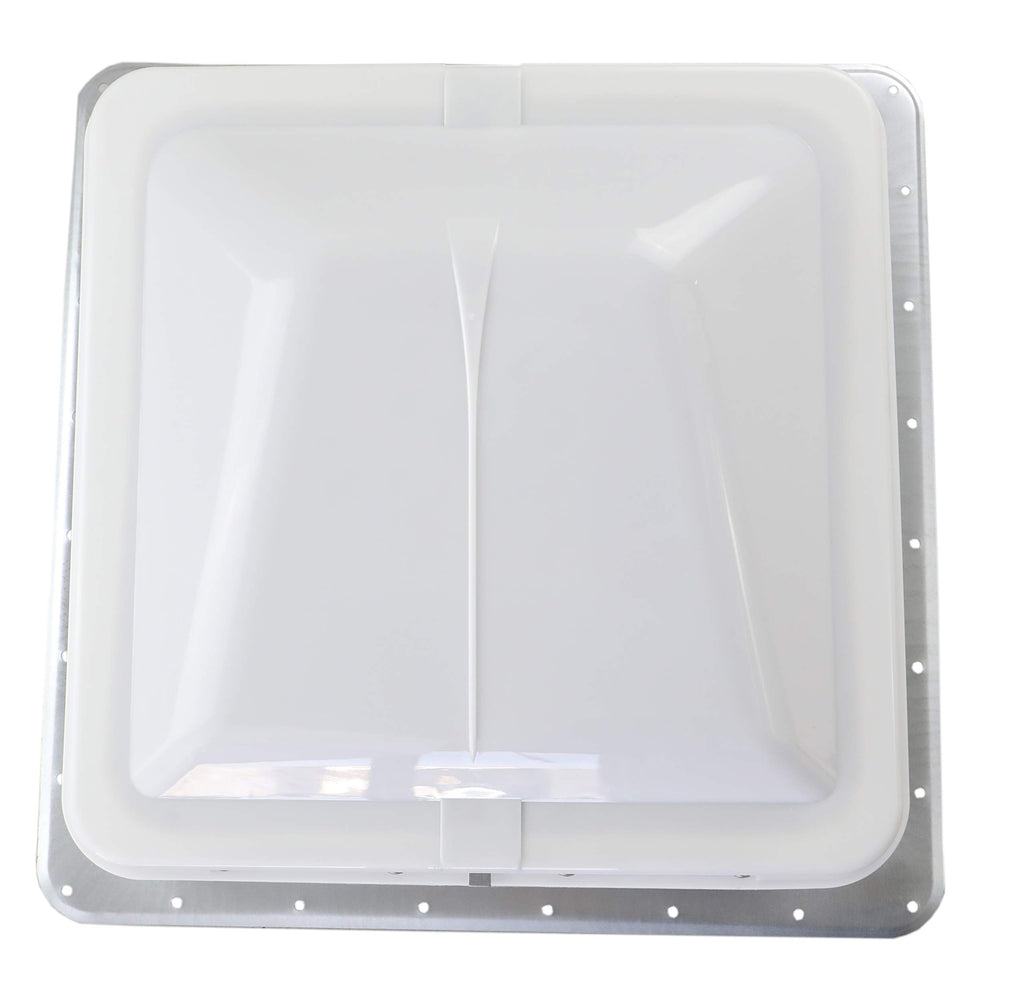 White Manual Crank RV Roof Vent with Screen K384