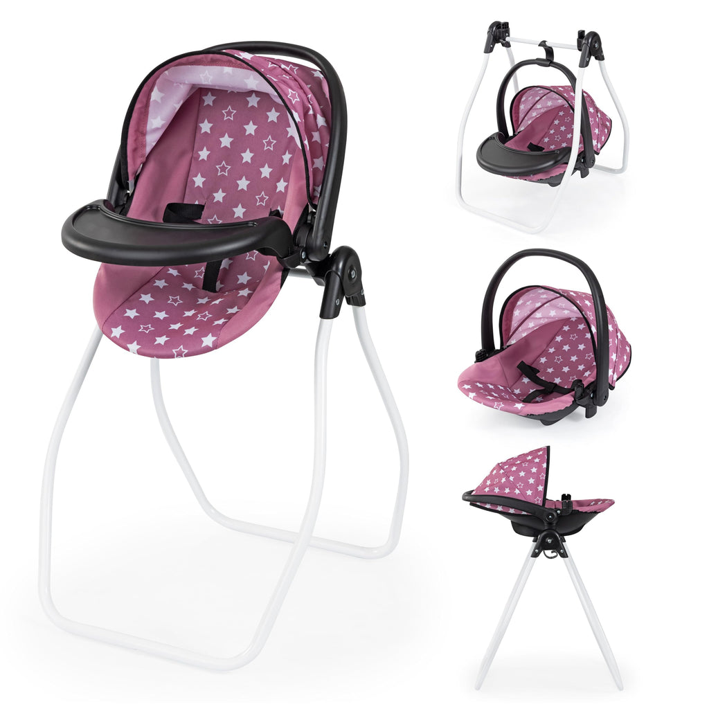 Pink Convertible Highchair & Swing W829