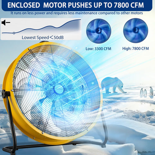 20 Inch 3 Speed Heavy Duty Metal Drum Fan N730