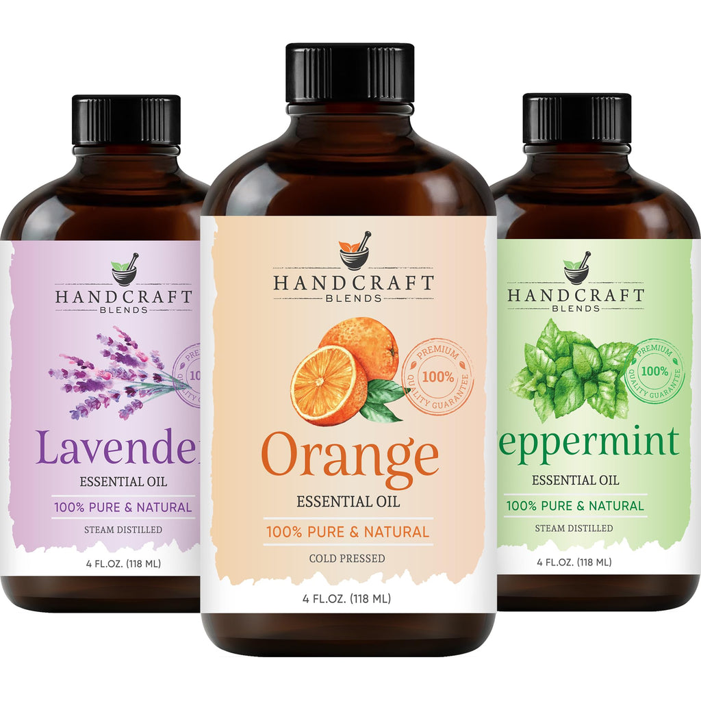 100% Pure & Natural Orange, Lavender, Peppermint Essential Oil Blend 4 Fl. Oz Z712
