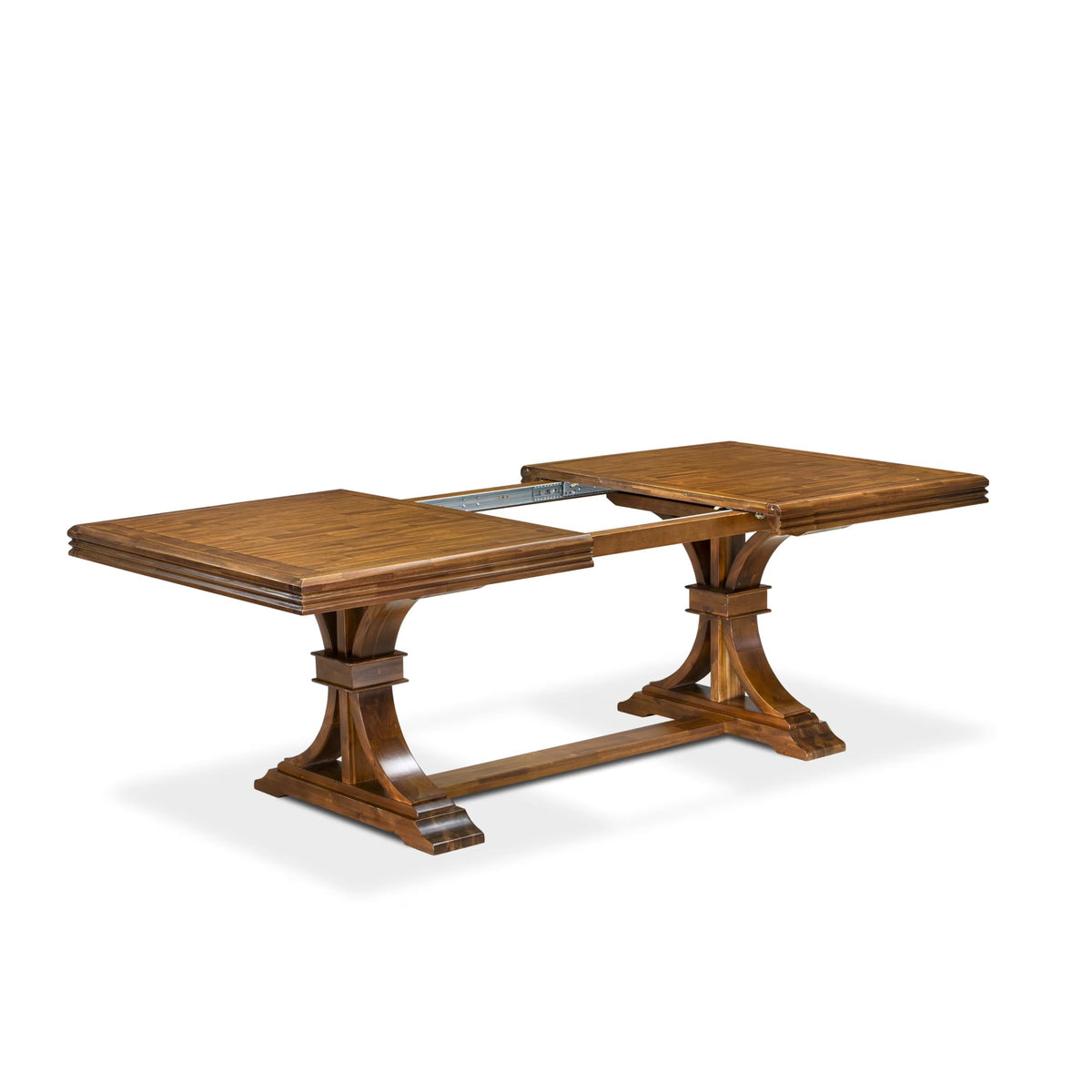 9-piece Dining Table Set with 8 Light Tan Linen Fabric Chairs I8225