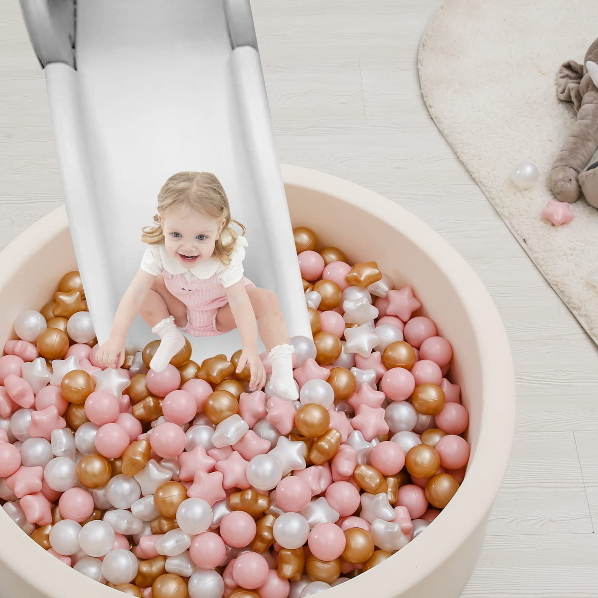 50 100 200 Count Star Ball Pit Balls Non-Toxic Plastic R939