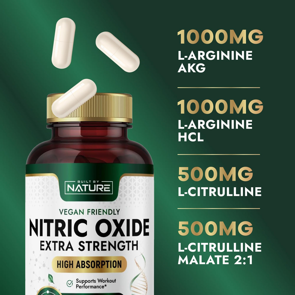 240 Capsules Nitric Oxide Supplement Y201581
