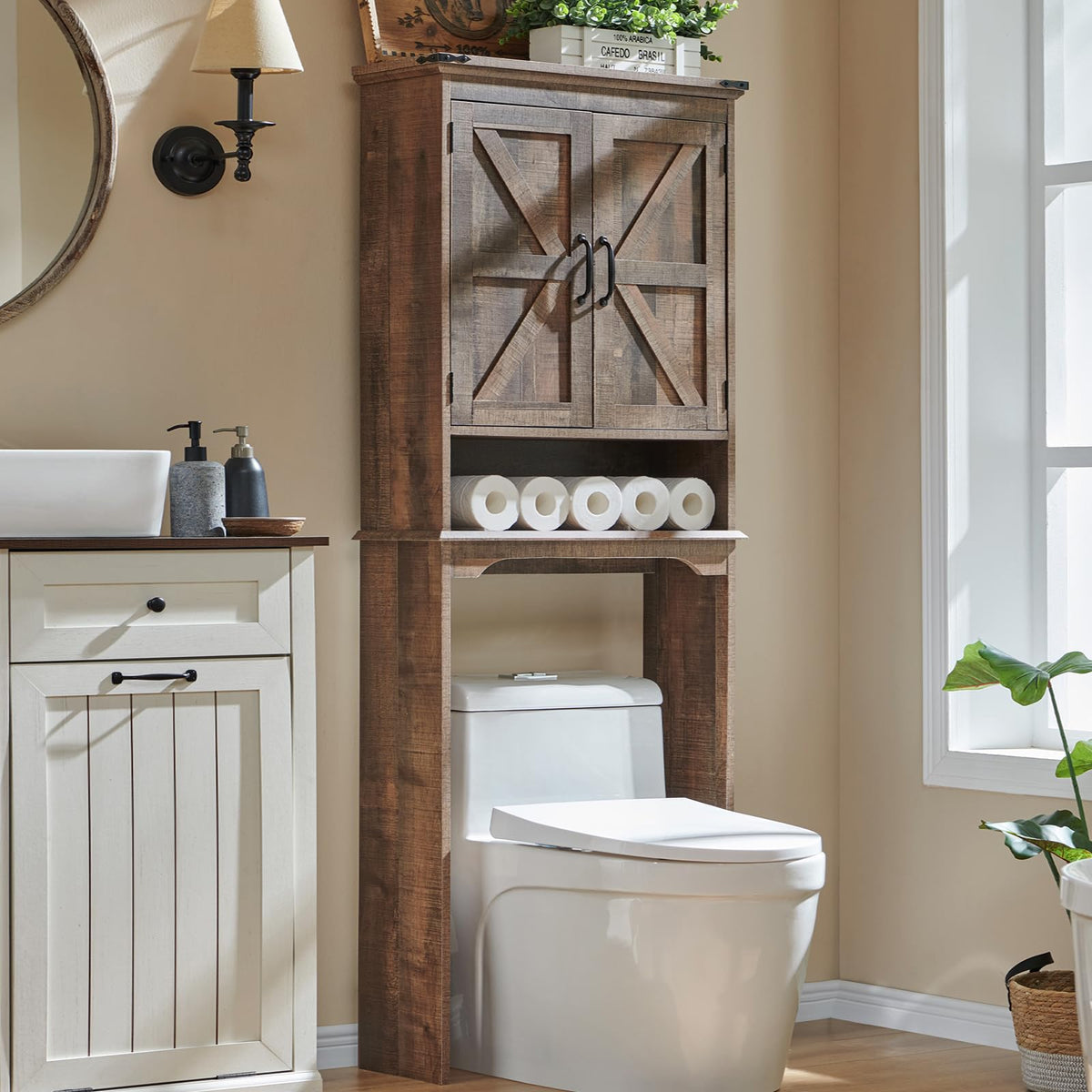 67" Over Toilet Storage Bathroom Cabinet C791696