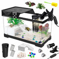 Turtle Tank Kit with Lamp Filter Lid Black S47309