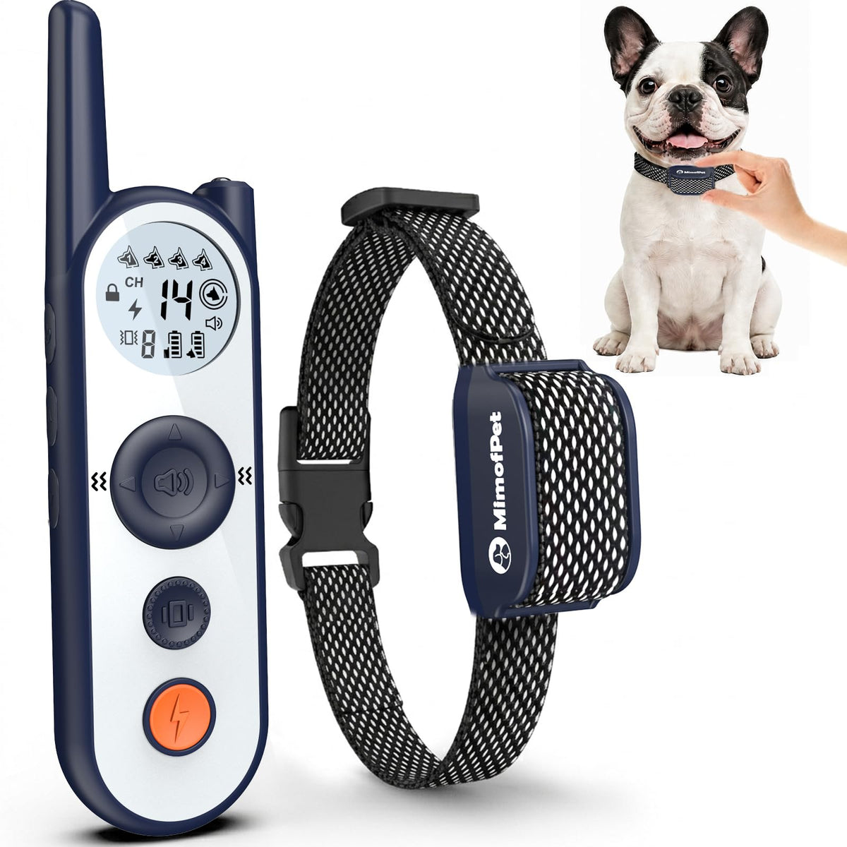 Wireless Dog Fence System, 3500ft Adjustable Waterproof Rechargeable Training Collar F4766