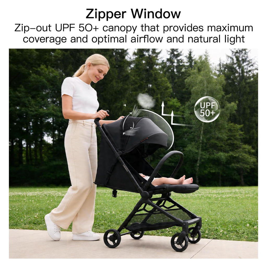 Ultra Compact Lightweight 9.9 lbs Black Travel Stroller S918825