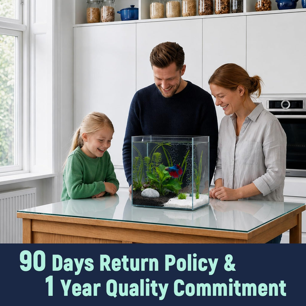2 Gallon Glass Fish Tank Starter Kit with Fish Net V646