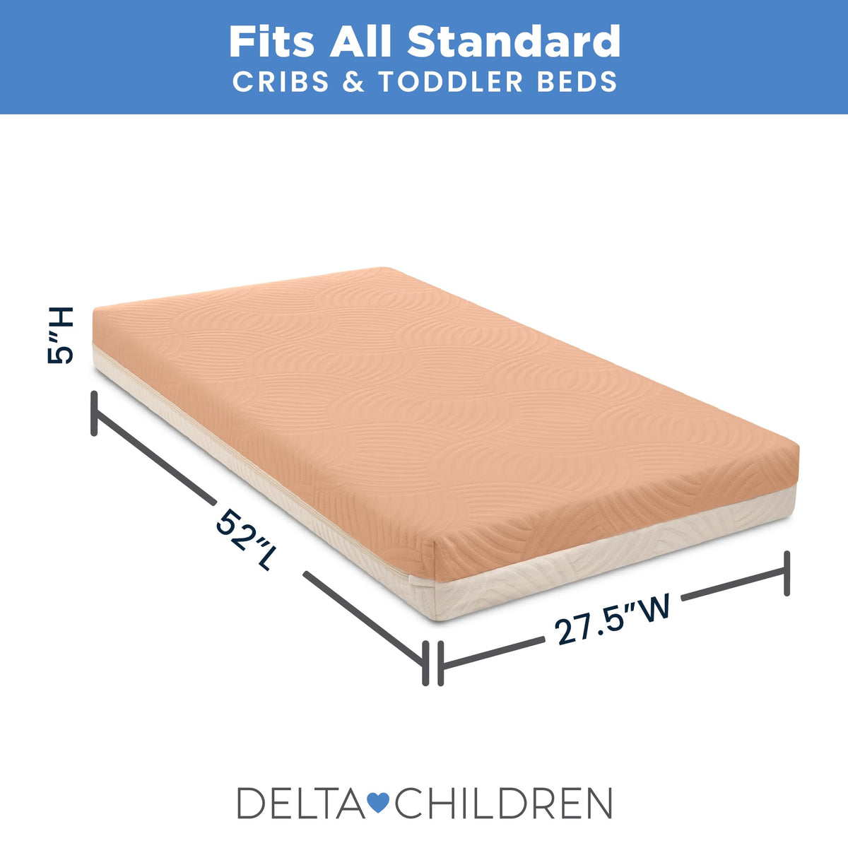Apricot White Breathable Baby Crib & Toddler Mattress Z838482