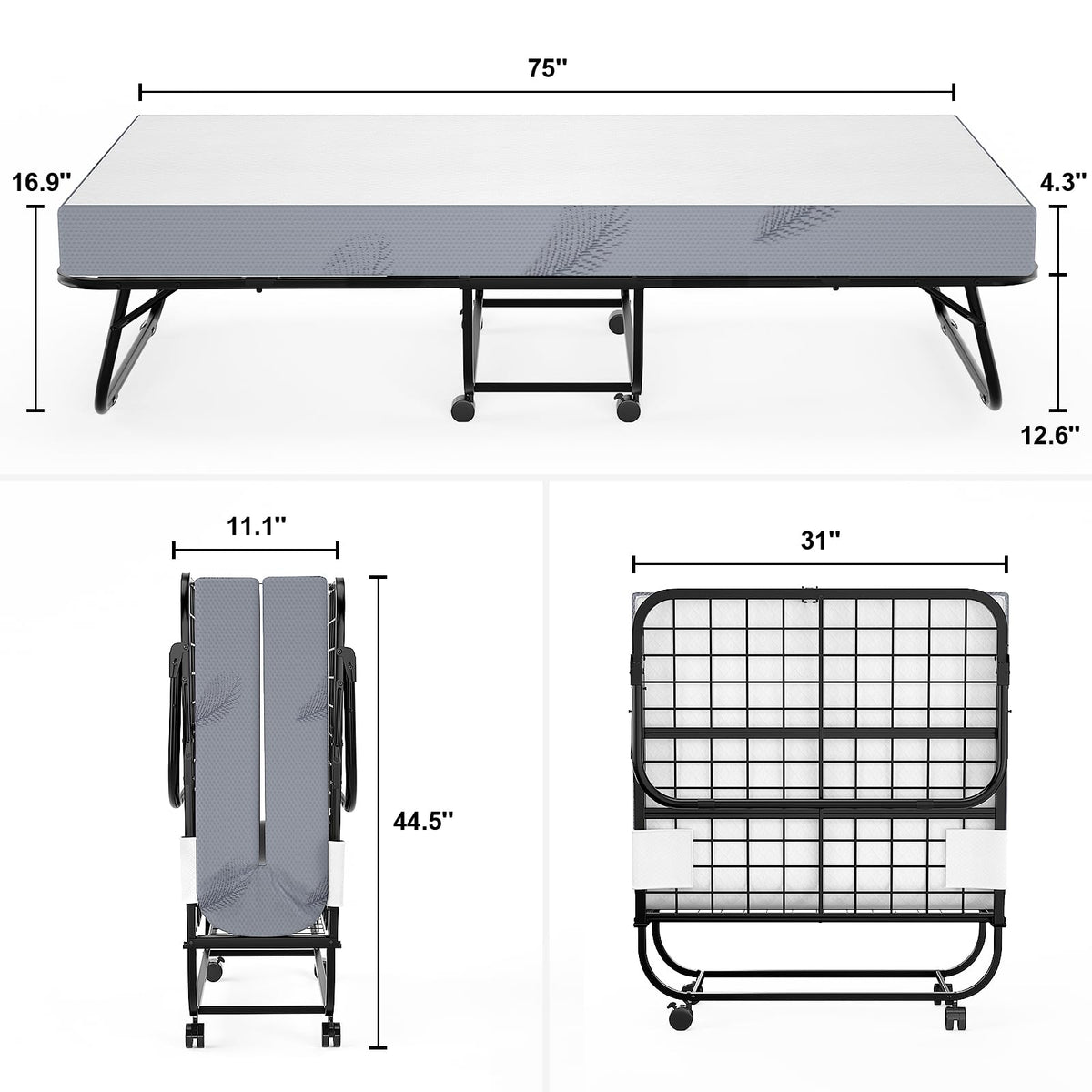 Folding Bed with Mattress K955