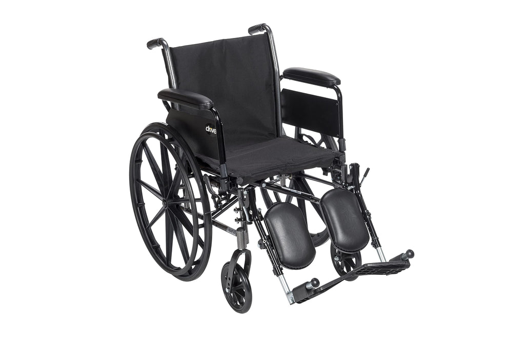 Lightweight Wheelchair Full Arms Black 18" K35488
