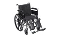 Lightweight Wheelchair Full Arms Black 18" K35488