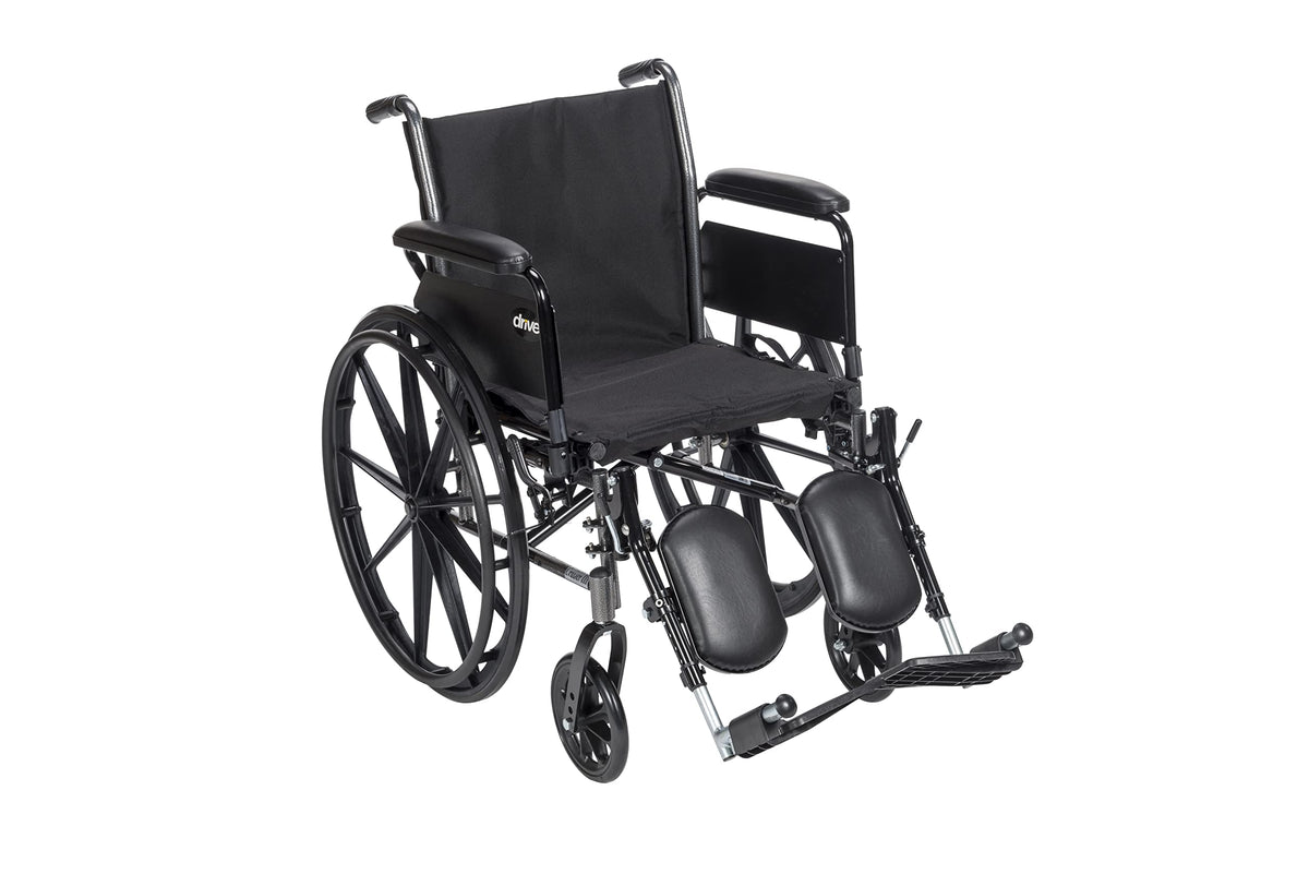 Lightweight Wheelchair Full Arms Black 18" K35488