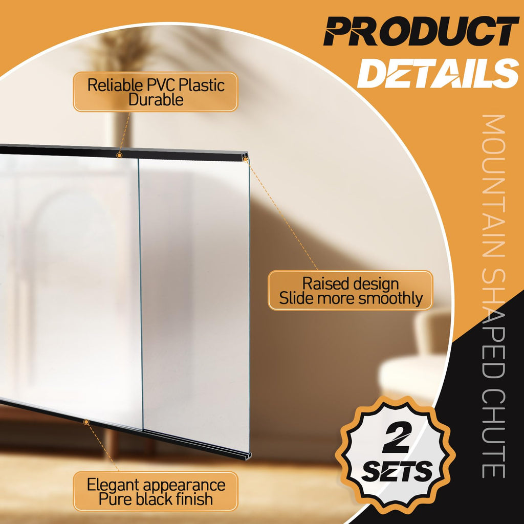 4 Sets 4ft 1/8" Sliding Door Track W538012