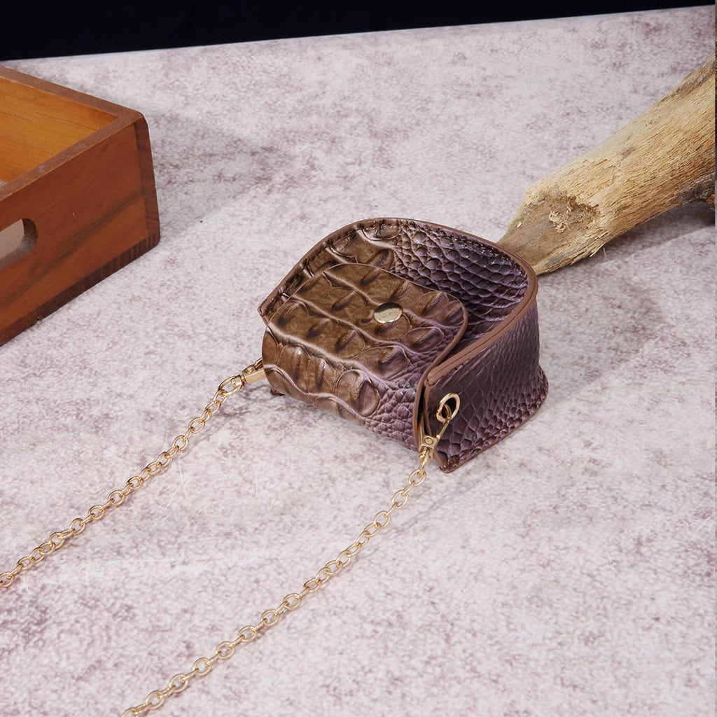 Mini Crocodile Embossed Leather Clutch N197891