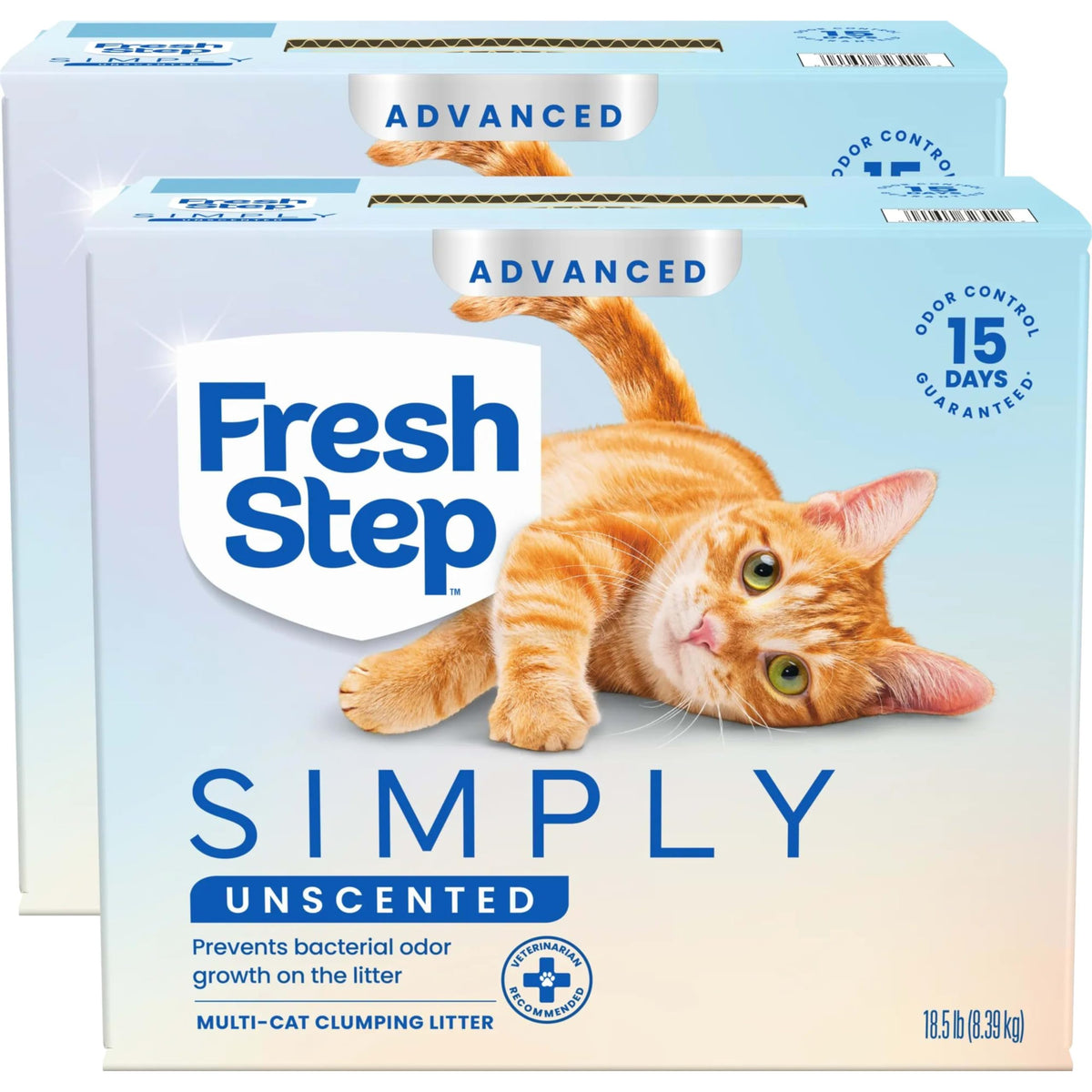 Unscented Multi Cat Clumping Litter, 18.5lb, 2Pk N31511