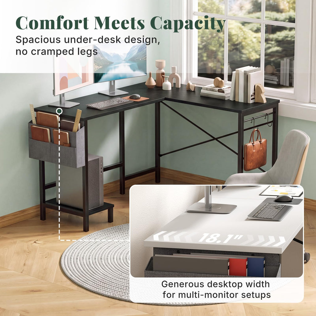 L Shaped Gaming Desk with PC Stand R206955