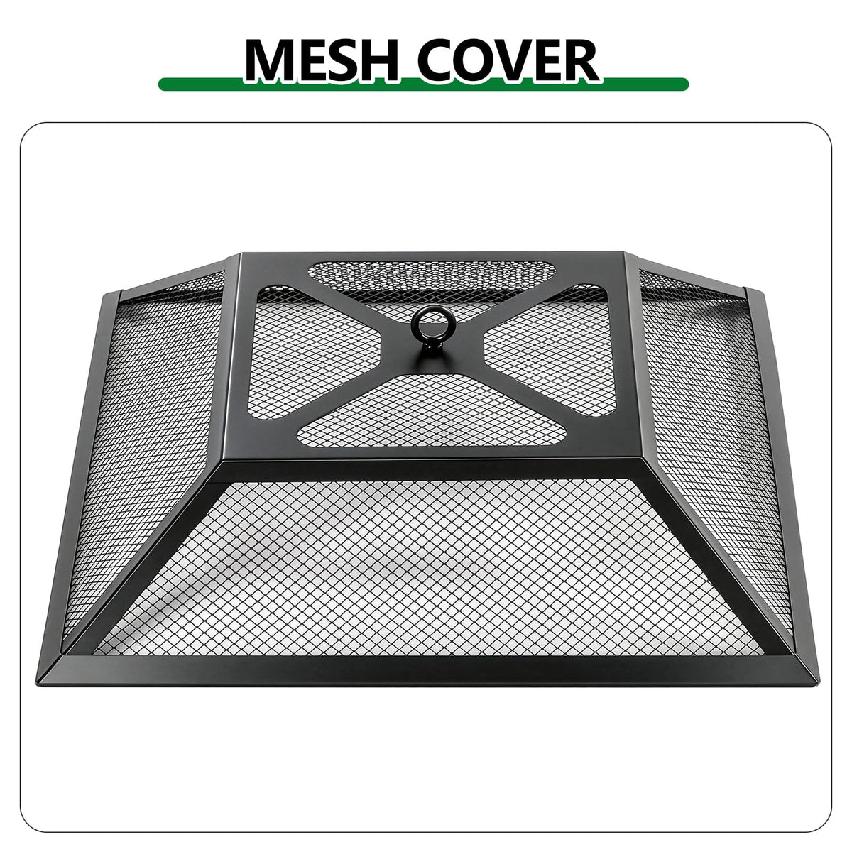 32 Inch Square Metal Patio Fire Pit Table Z402