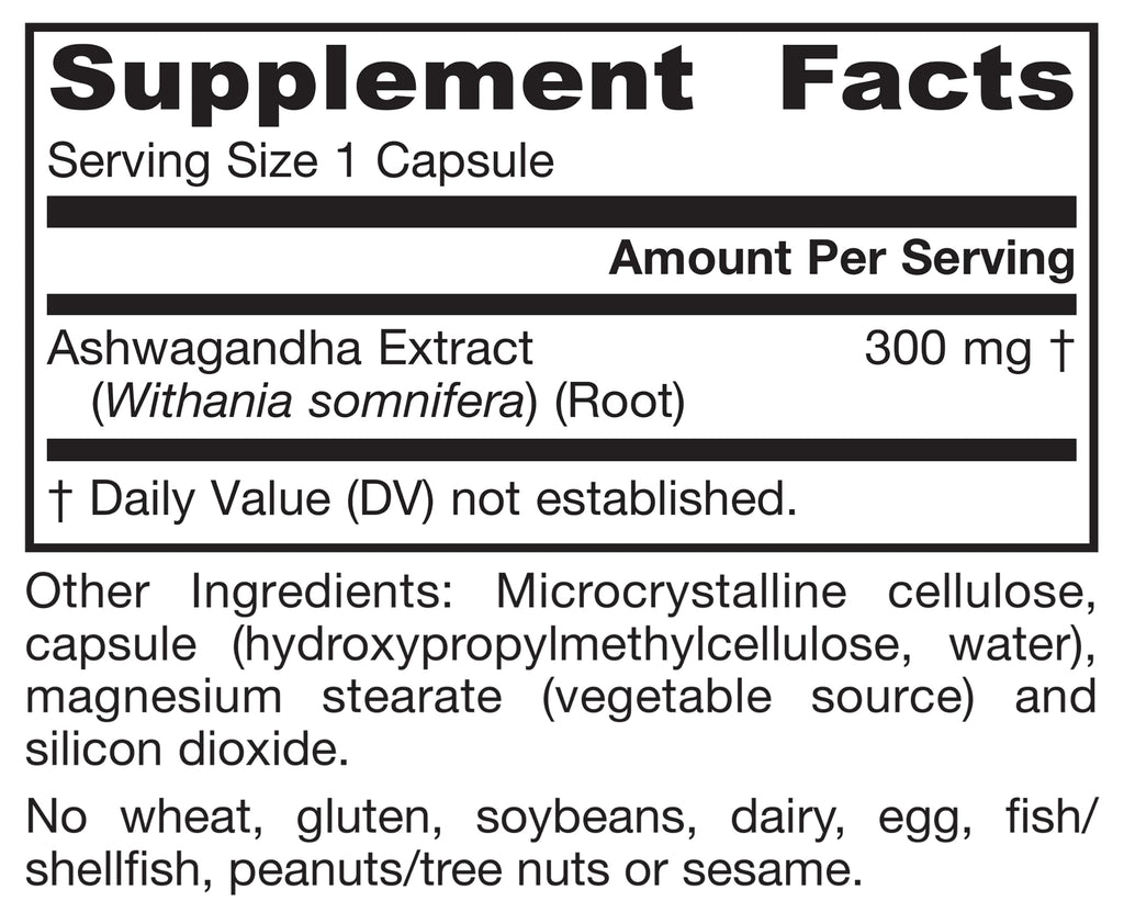 Ashwagandha Capsules 300 mg 120 Count J197