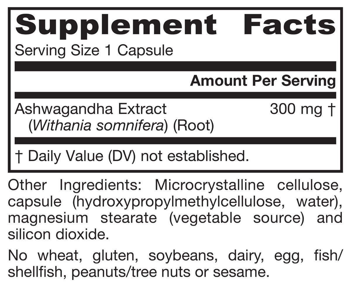 Ashwagandha Capsules 300 mg 120 Count J197