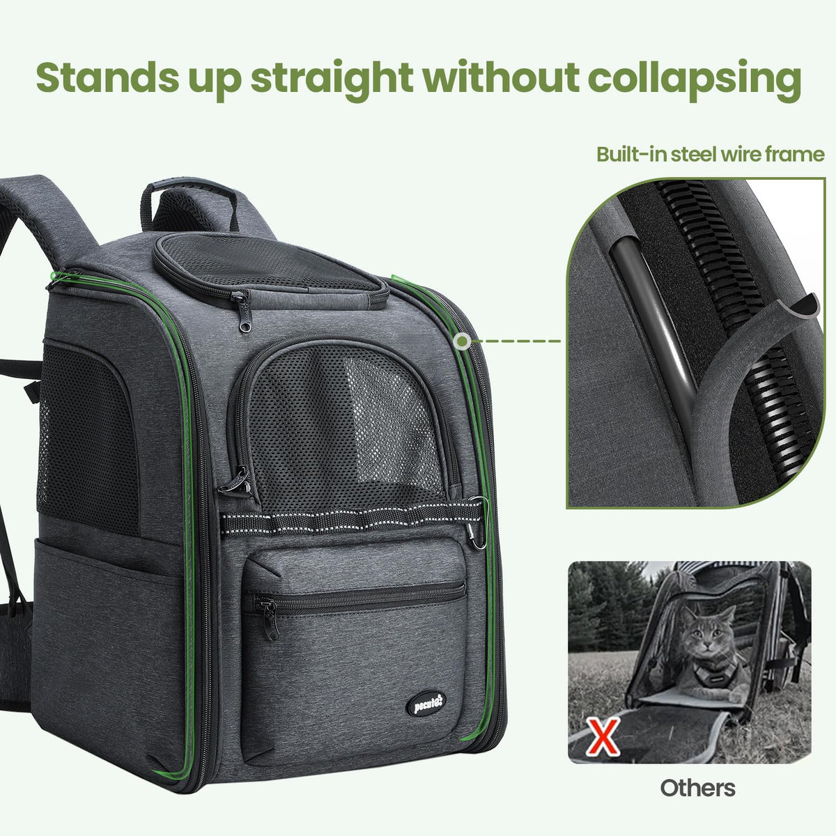 Ergonomic Breathable Cat Backpack Y42065