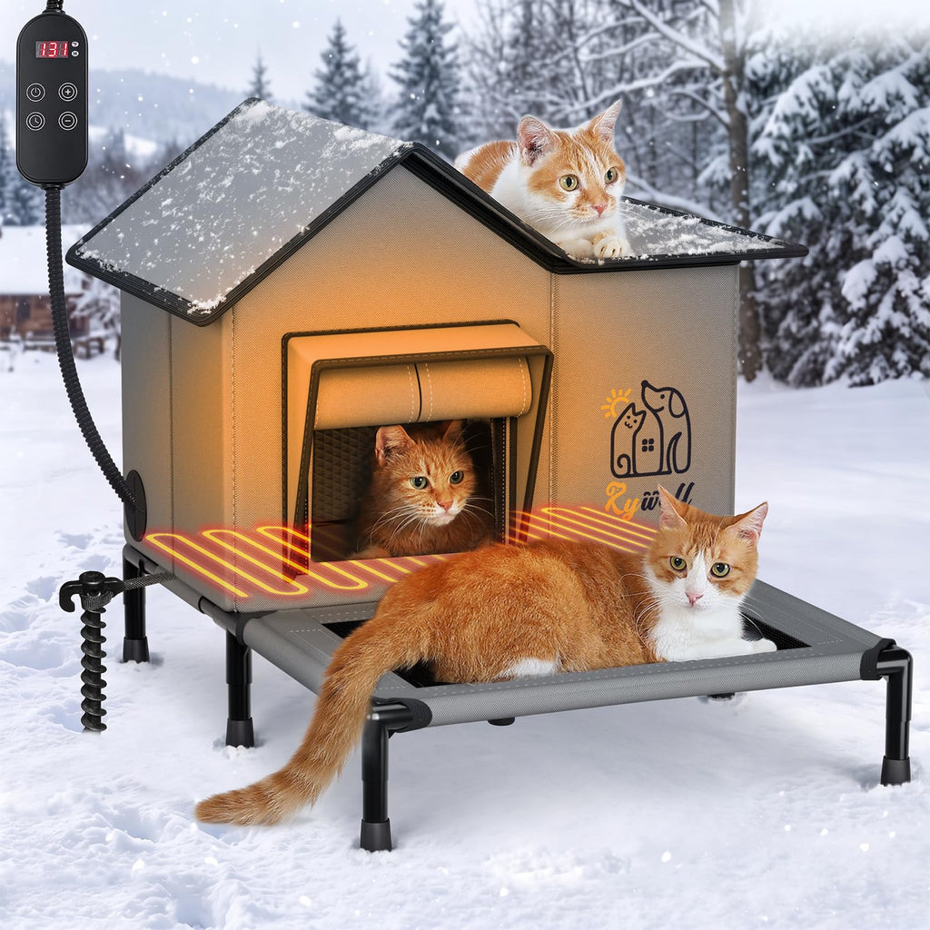 Heated Weatherproof Insulated Outdoor Cat House H499