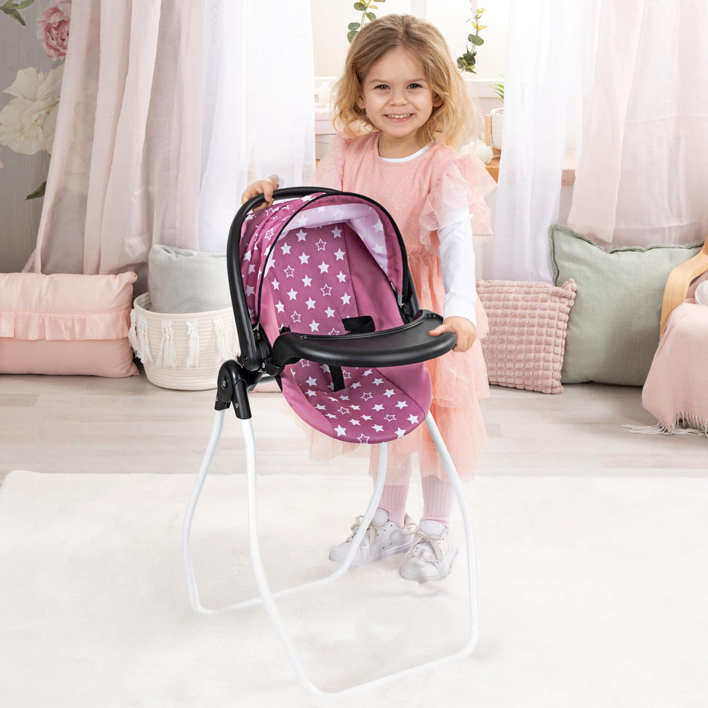 Pink Convertible Highchair & Swing W829