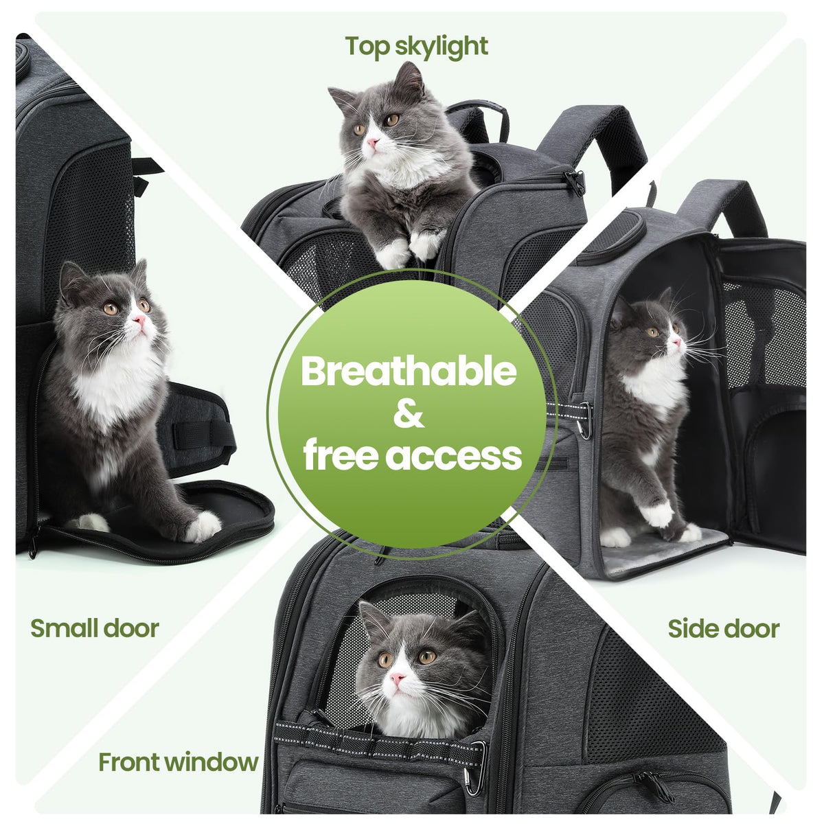 Ergonomic Breathable Cat Backpack Y42065