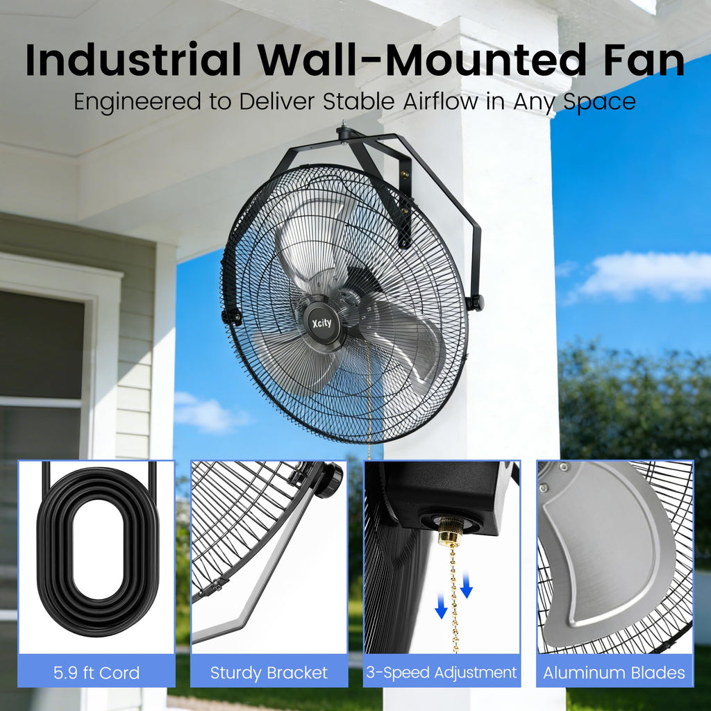 Wall Mount Fan 20" 3-Speed M2071