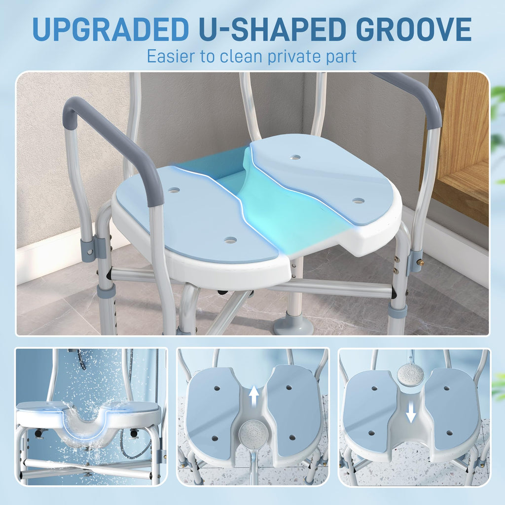 Padded Shower Chair with Arms and Back I277
