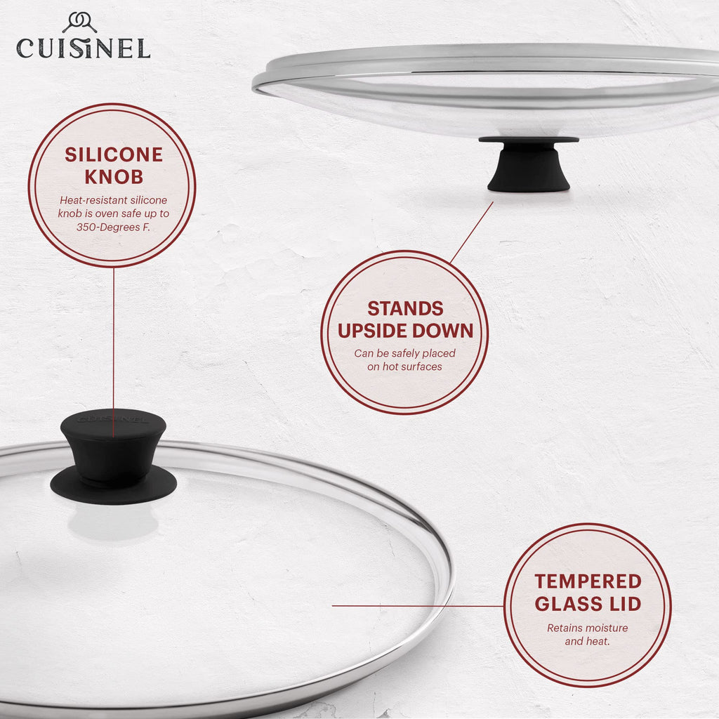 12 inch Tempered Glass Lid Oven Safe E402