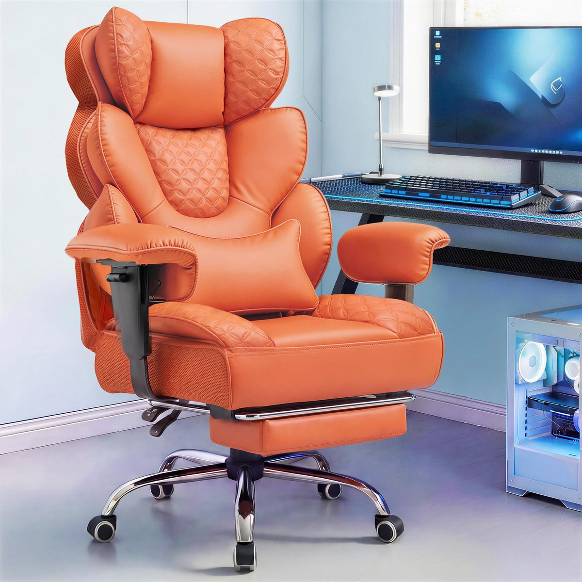 Big and Tall Ergonomic Gaming Chair with Footrest H13524