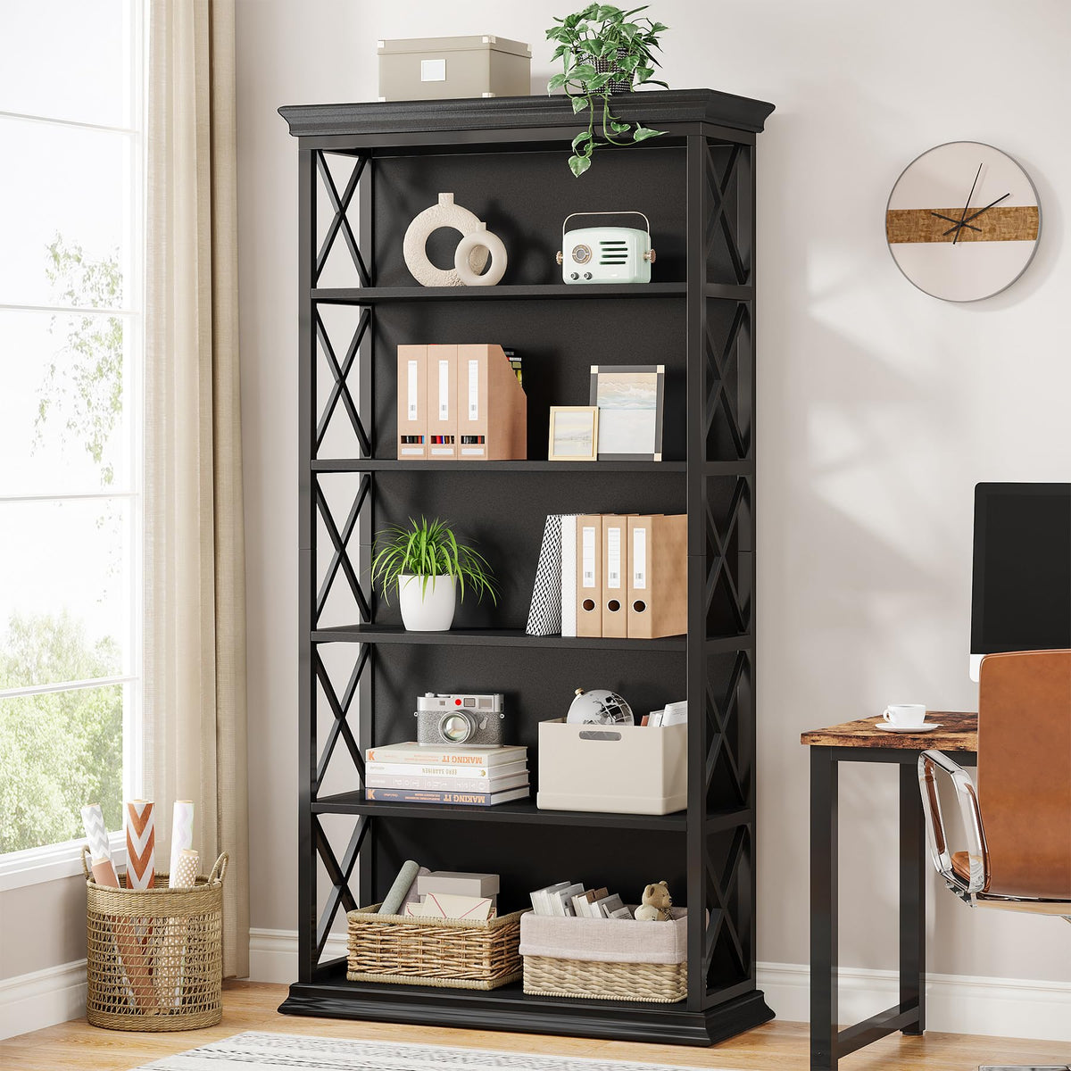 71 Inches 6-Tier Bookcase J6816