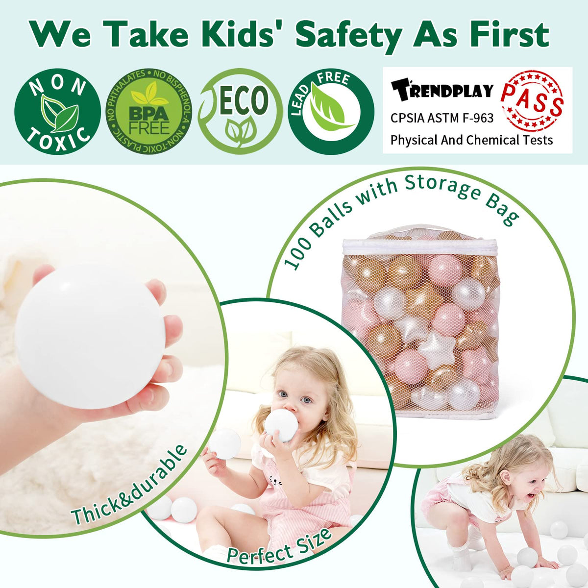 50 100 200 Count Star Ball Pit Balls Non-Toxic Plastic R939