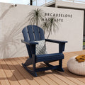 Navy Blue HDPE Outdoor Rocking Chair W7321