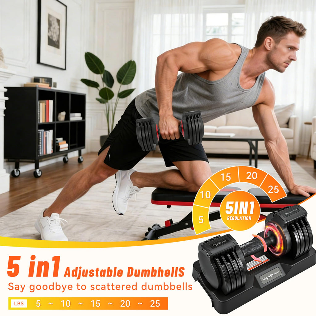 Adjustable Dumbbell Set with Storage Case I54460