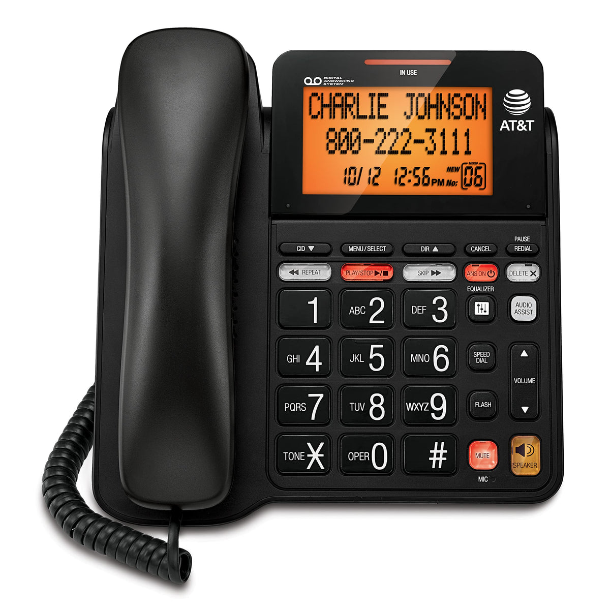 Corded Answering System with Large Display O46180