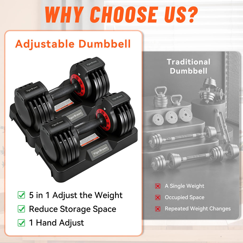 Adjustable Dumbbell Set with Storage Case I54460