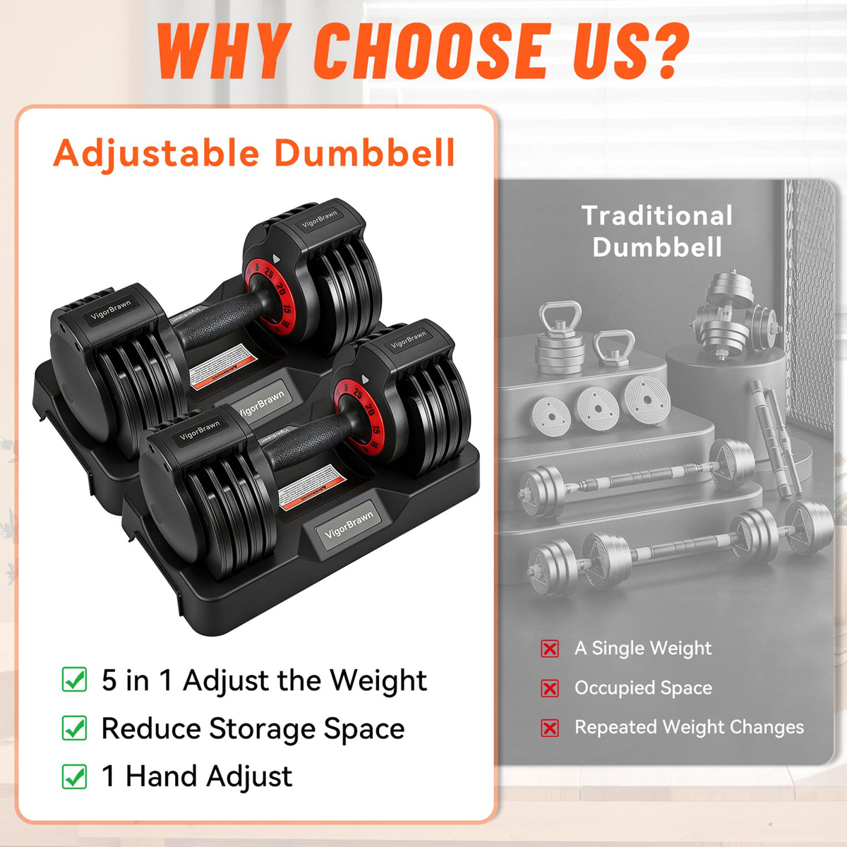 Adjustable Dumbbell Set with Storage Case I54460