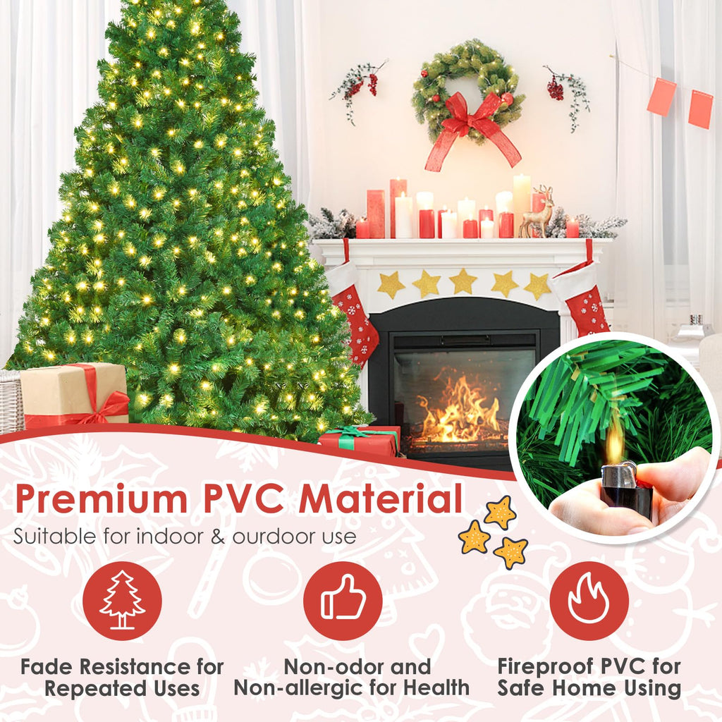 8ft Prelit Artificial Christmas Tree with 430 Warm White LED Lights Z514570