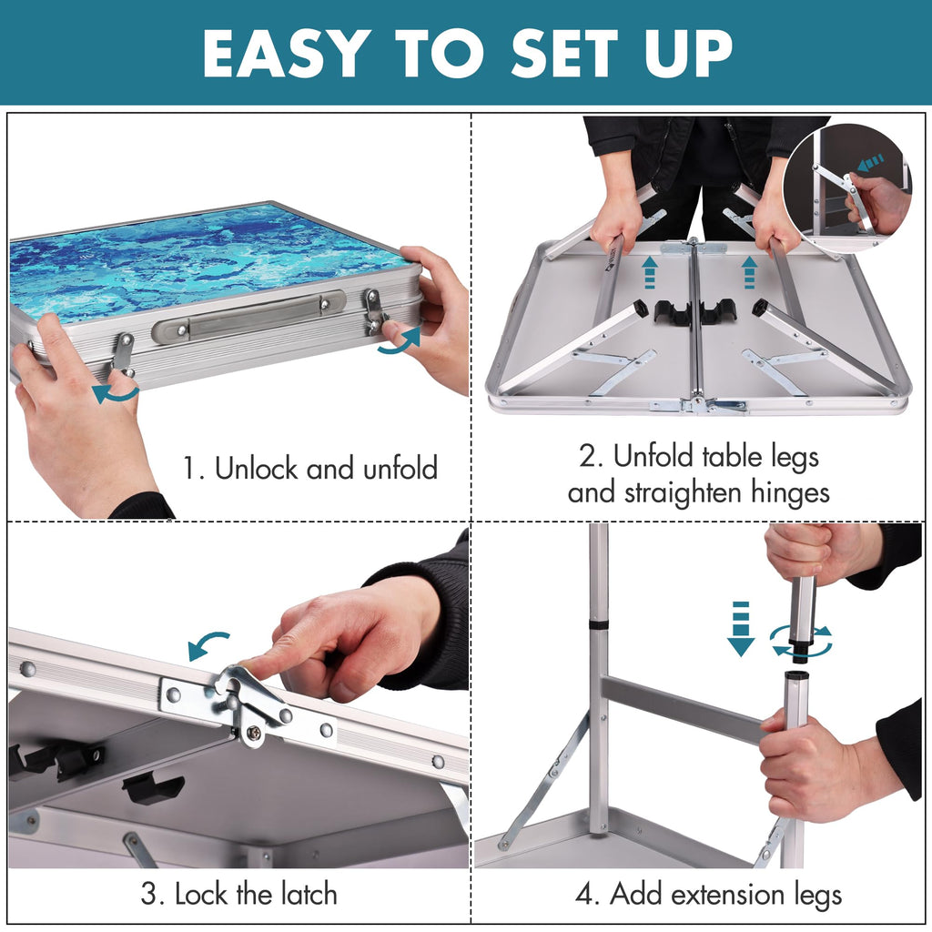 Folding Camping Table 2FT B8614