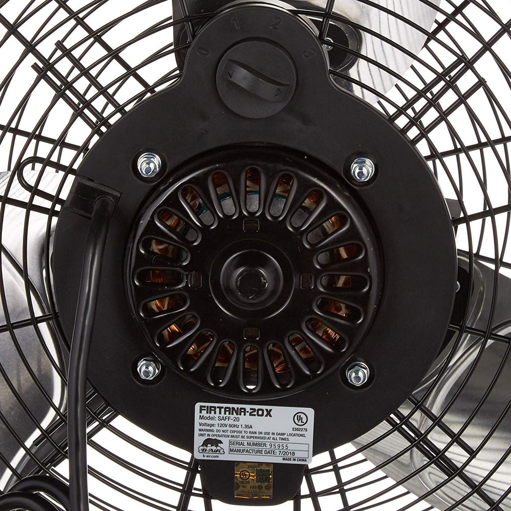 20" High Velocity Electric Floor Fan with 3-Speeds L7906