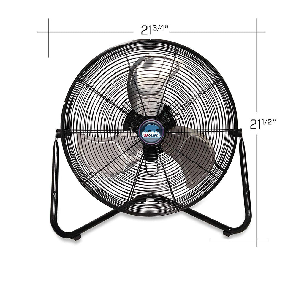 20" High Velocity Electric Floor Fan with 3-Speeds L7906
