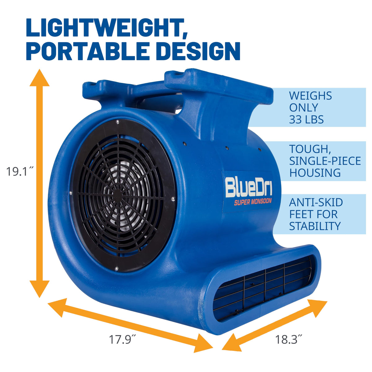1 HP 4050 CFM Air Mover Blower Fan C85293