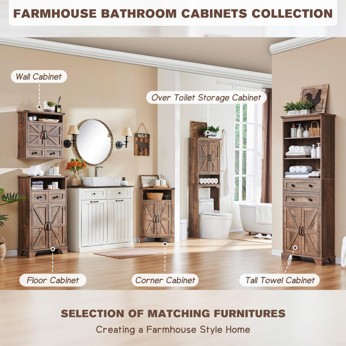 67" Over Toilet Storage Bathroom Cabinet C791696