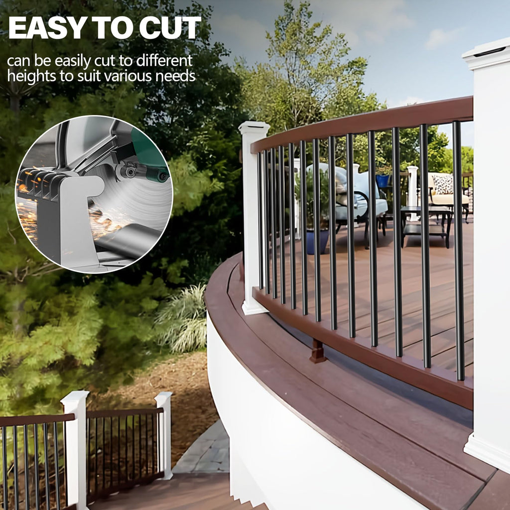 51 Pack 36" Black Aluminum Deck Balusters J986823