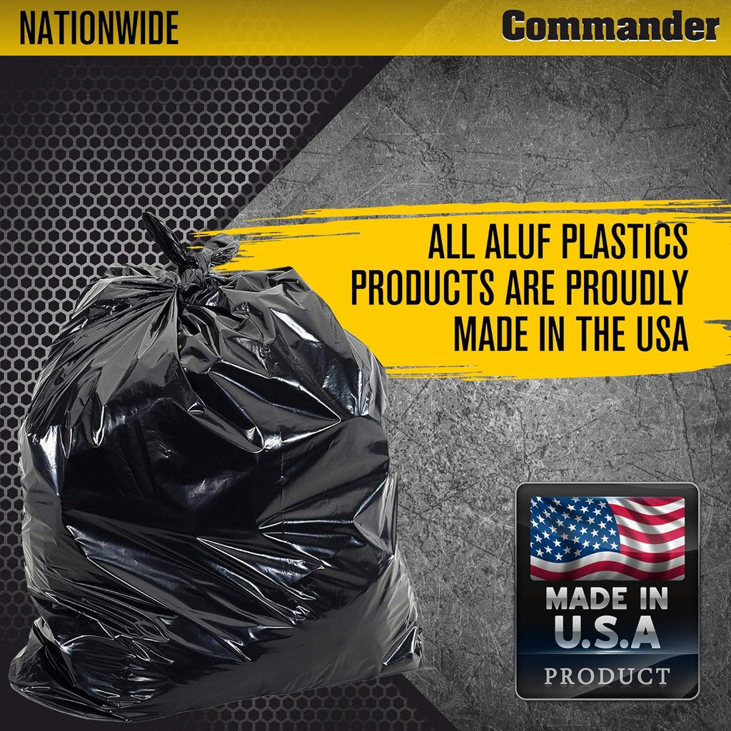 55 Gallon Heavy Duty Contractor Bags with Flap Ties, Pack of 10 Q607