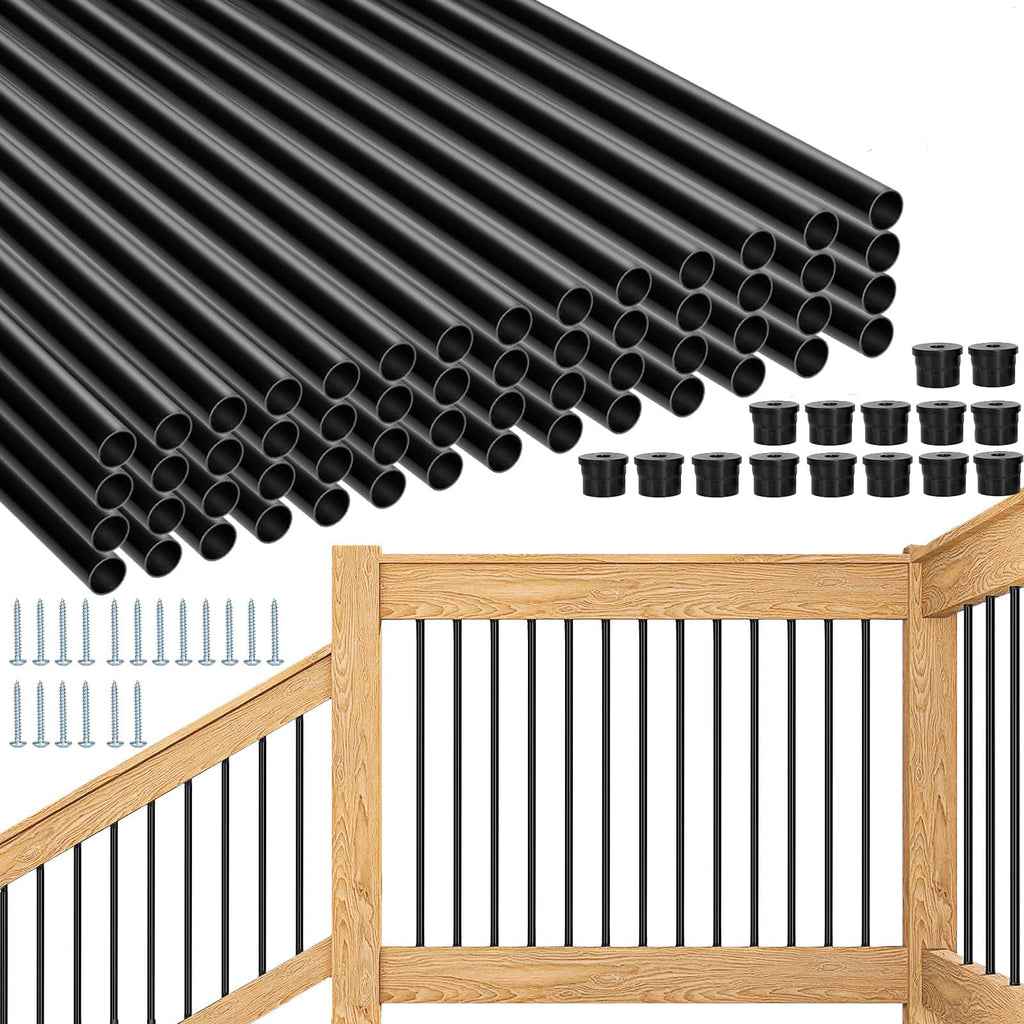 51 Pack 36" Black Aluminum Deck Balusters J986823