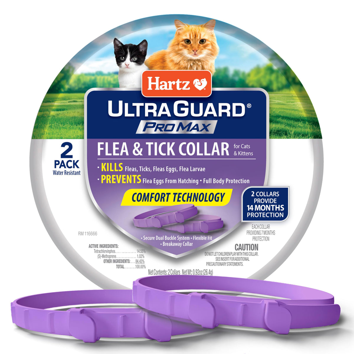 Flea & Tick Collar for Cats & Kittens 2 Pack H547